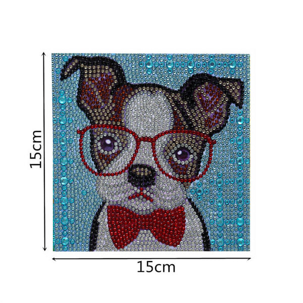 5D Diamond Painting Kit for Kids - Dog with Picture Frame