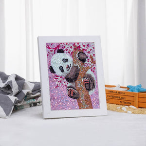 5D Diamond Painting Panda for Kids with Picture Frame