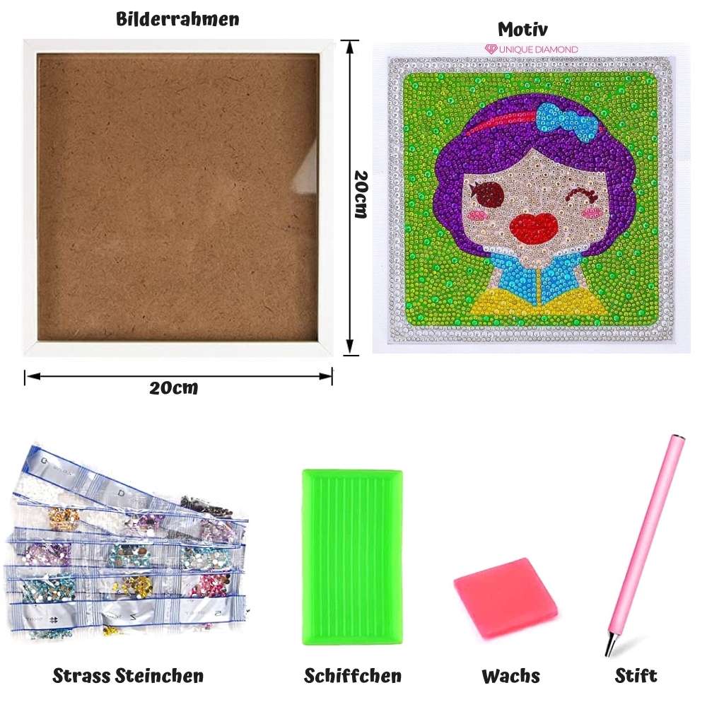 5D Diamond Painting Princess with Picture Frame