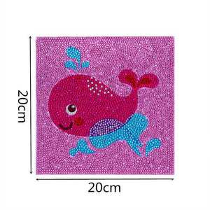 5D Children's Diamond Painting Whale with Picture Frame