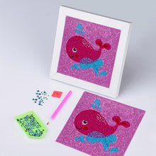 Load image into Gallery viewer, 5D Children's Diamond Painting Whale with Picture Frame