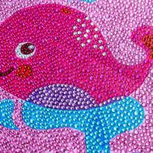 Load image into Gallery viewer, 5D Children's Diamond Painting Whale with Picture Frame