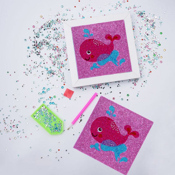 5D Children's Diamond Painting Whale with Picture Frame