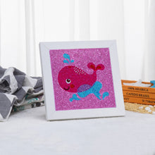 Load image into Gallery viewer, 5D Children's Diamond Painting Whale with Picture Frame