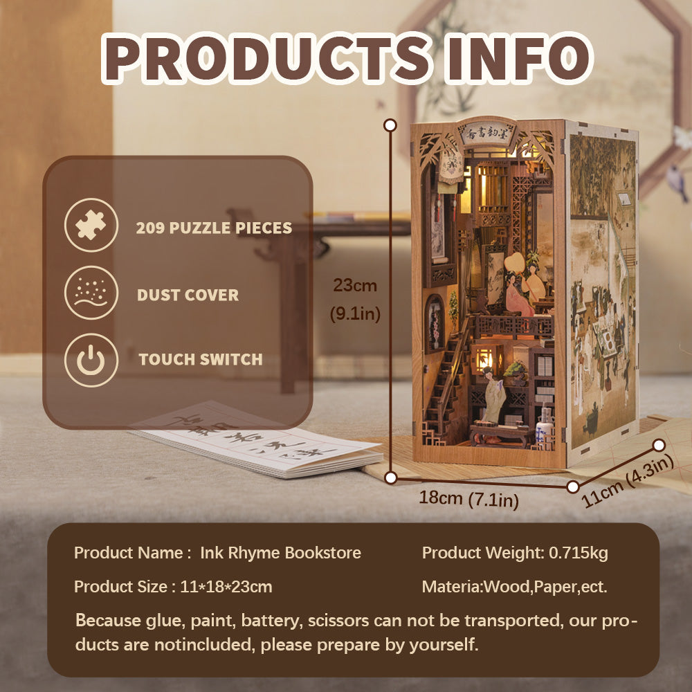 DIY Book Nook Kit - Ink Rhyme Bookstore