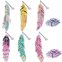 Load image into Gallery viewer, Diamond Art Painting 6x Bookmark Feather