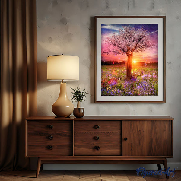 paint by numbers | Tree with Female Body | advanced flowers landscapes trees | FiguredArt