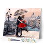 paint by numbers | Romantic Kiss in the rain | cities intermediate romance | FiguredArt