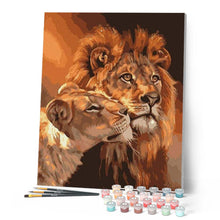 Load image into Gallery viewer, paint by numbers | Lion and Lioness Couple | animals easy lions | FiguredArt