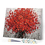 paint by numbers | Abstract Red Flowers | flowers intermediate | FiguredArt