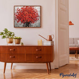 paint by numbers | Abstract Red Flowers | flowers intermediate | FiguredArt