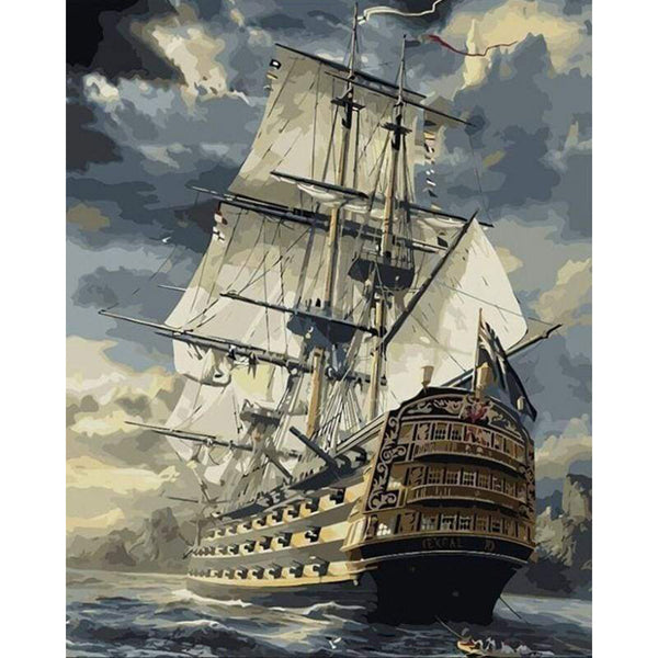 paint by numbers | Ocean Galleon | intermediate ships and boats | FiguredArt