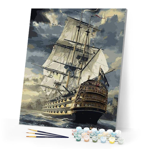 paint by numbers | Ocean Galleon | intermediate ships and boats | FiguredArt