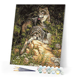 paint by numbers | Wolves | animals intermediate wolves | FiguredArt