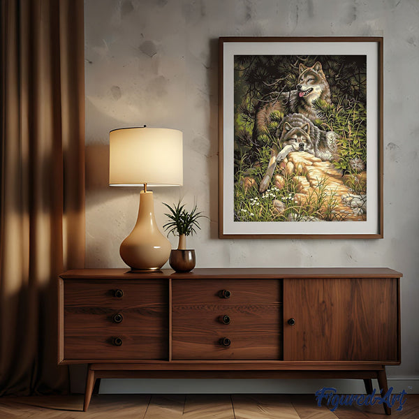 paint by numbers | Wolves | animals intermediate wolves | FiguredArt