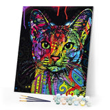 paint by numbers | Fractal Modern Cat | animals cats intermediate Pop Art | FiguredArt