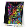 paint by numbers | Fractal Modern Cat | animals cats intermediate Pop Art | FiguredArt