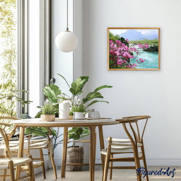 paint by numbers | Wild River | advanced flowers landscapes | FiguredArt