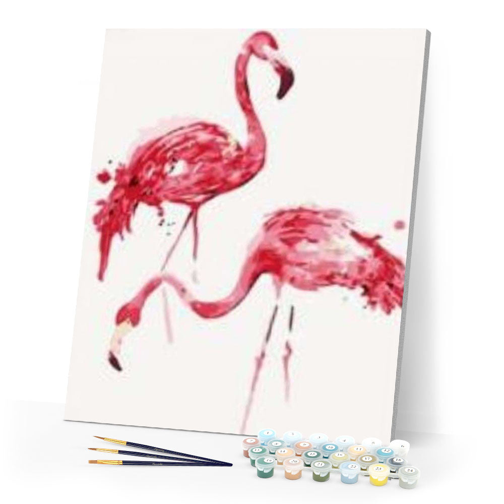 paint by numbers | Flamingos | animals birds easy flamingos | FiguredArt