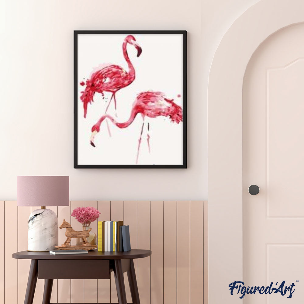 paint by numbers | Flamingos | animals birds easy flamingos | FiguredArt