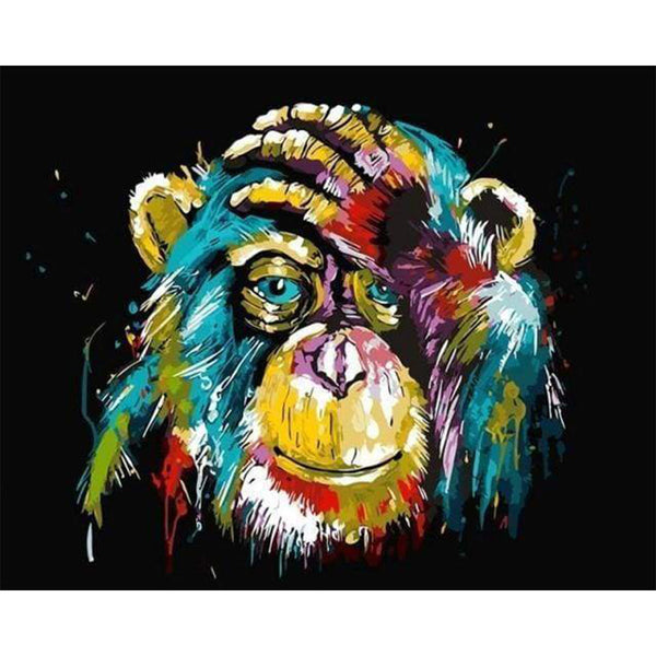 paint by numbers | Baboon Pop Art | animals intermediate Pop Art | FiguredArt