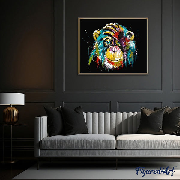 paint by numbers | Baboon Pop Art | animals intermediate Pop Art | FiguredArt