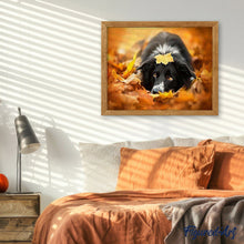 Load image into Gallery viewer, paint by numbers | Black Dog relaxing | animals dogs intermediate | FiguredArt
