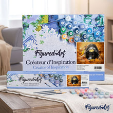 Load image into Gallery viewer, paint by numbers | Black Dog relaxing | animals dogs intermediate | FiguredArt