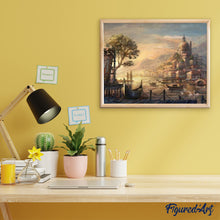 Load image into Gallery viewer, paint by numbers | Ancient Harbor | advanced cities | FiguredArt