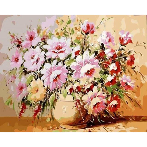 paint by numbers | Multicolor flowers | flowers intermediate | FiguredArt