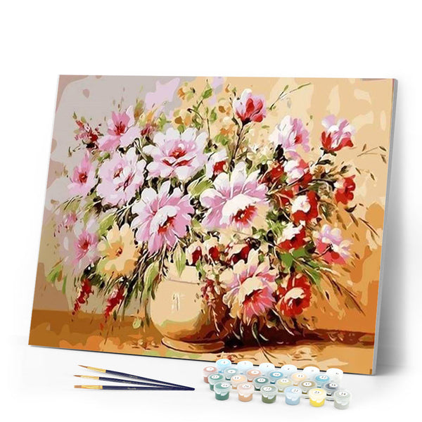 paint by numbers | Multicolor flowers | flowers intermediate | FiguredArt