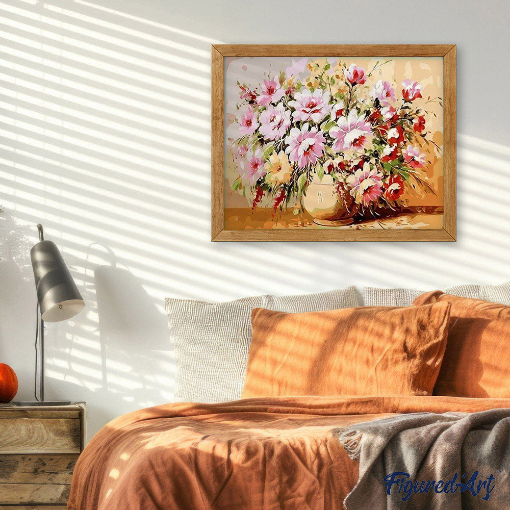 paint by numbers | Multicolor flowers | flowers intermediate | FiguredArt