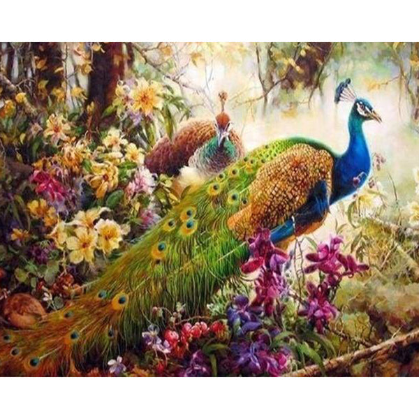 paint by numbers | Magnificent Peacock | advanced animals peacocks | FiguredArt