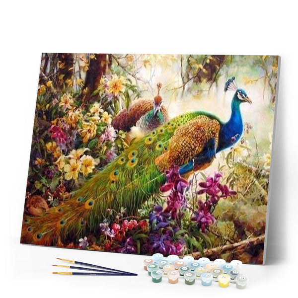 paint by numbers | Magnificent Peacock | advanced animals peacocks | FiguredArt