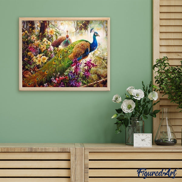 paint by numbers | Magnificent Peacock | advanced animals peacocks | FiguredArt