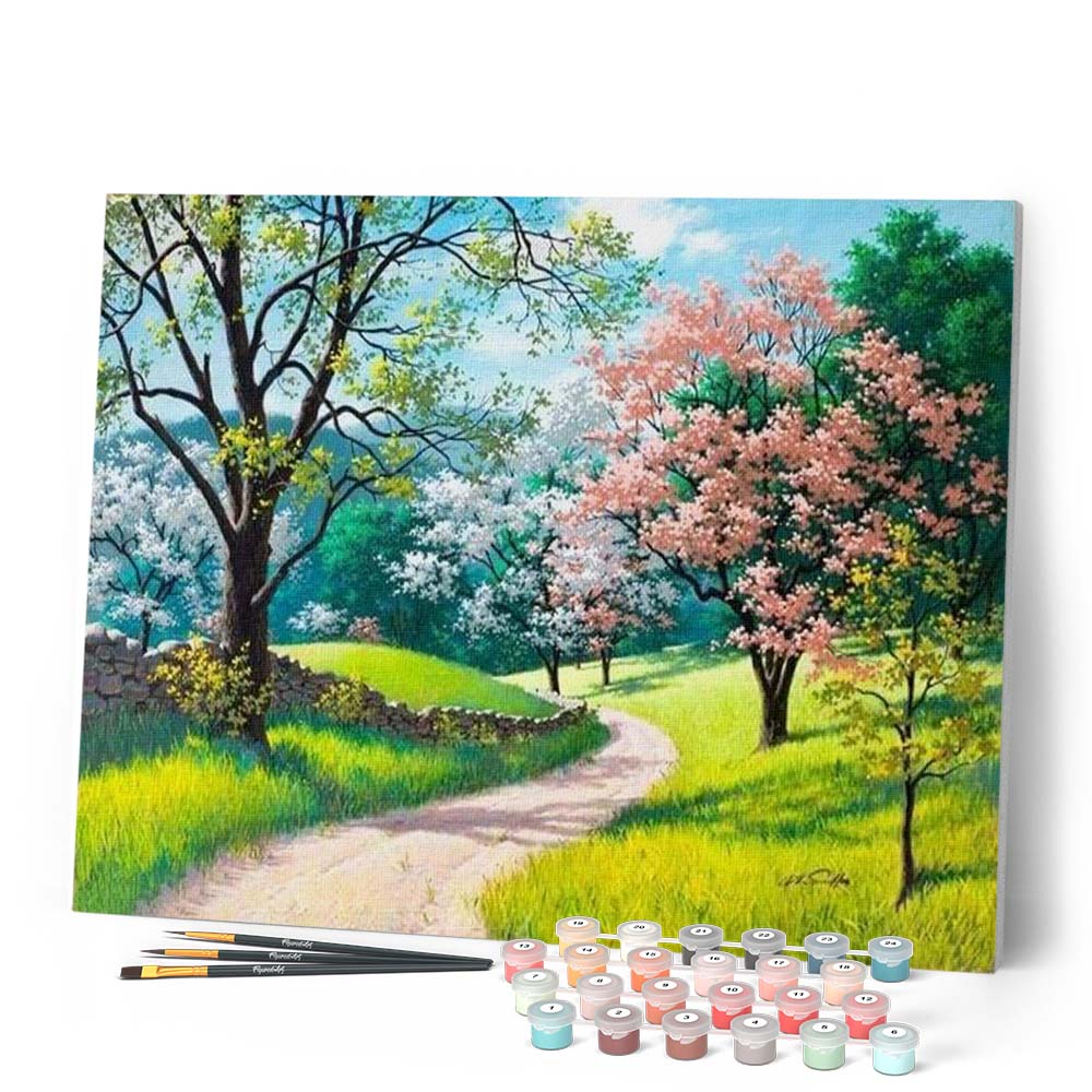 Paint by numbers - Walk during Spring season – Figured'Art