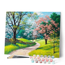 Load image into Gallery viewer, paint by numbers | Walk during Spring season | advanced landscapes | FiguredArt