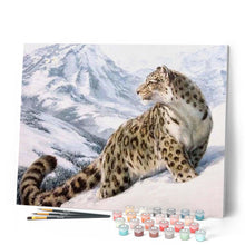 Load image into Gallery viewer, paint by numbers | Snow Leopard | animals intermediate leopards | FiguredArt
