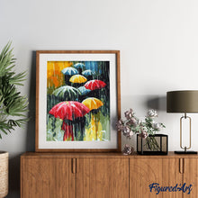 Load image into Gallery viewer, paint by numbers | Farandole of Umbrellas | cities easy | FiguredArt
