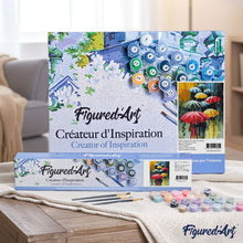 Load image into Gallery viewer, paint by numbers | Farandole of Umbrellas | cities easy | FiguredArt