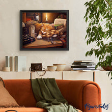 Load image into Gallery viewer, paint by numbers | Lazy cat | animals cats intermediate | FiguredArt