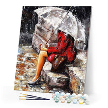 Load image into Gallery viewer, paint by numbers | Waiting on the rain | advanced romance | FiguredArt