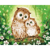 paint by numbers | Family of Owls | animals easy owls | FiguredArt