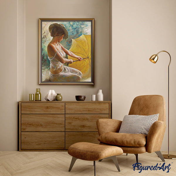 paint by numbers | Sexy woman with Umbrella | intermediate nude romance | FiguredArt