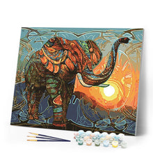 Load image into Gallery viewer, paint by numbers | Elephant at Sunrise | animals easy elephants | FiguredArt