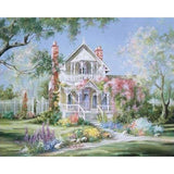 paint by numbers | White house during Spring season | advanced landscapes | FiguredArt