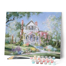 Load image into Gallery viewer, paint by numbers | White house during Spring season | advanced landscapes | FiguredArt