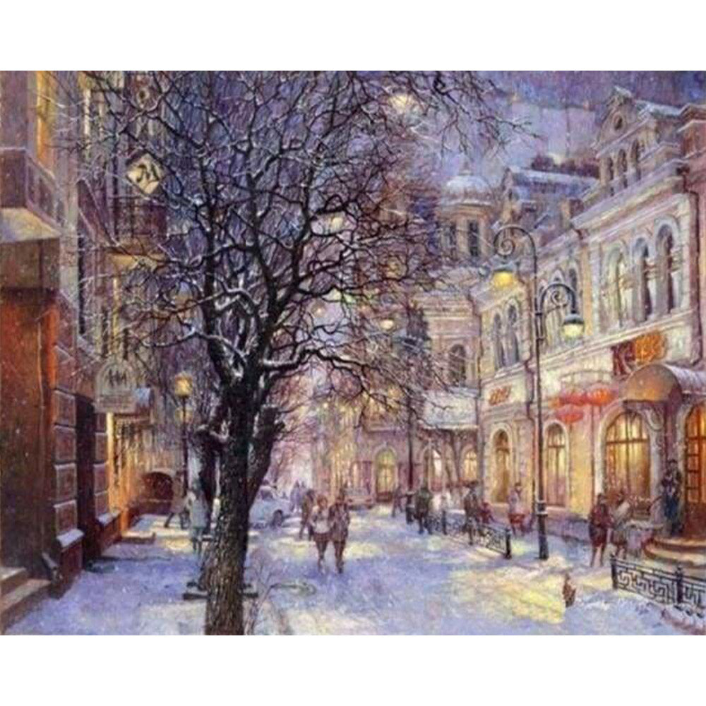 paint by numbers | City during Winter | advanced cities | FiguredArt