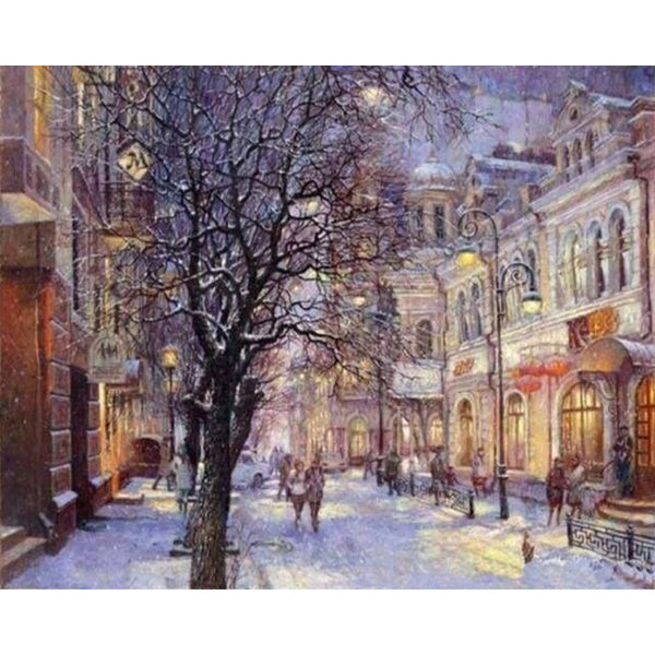 paint by numbers | City during Winter | advanced cities | FiguredArt