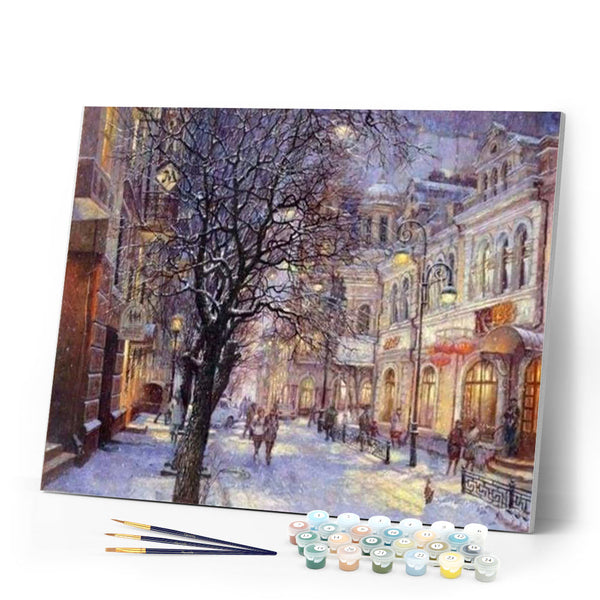 paint by numbers | City during Winter | advanced cities | FiguredArt